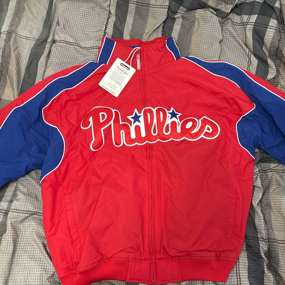Mitchell & Ness Red Men’s Philadelphia Phillies 2005 Dugout Zip Up Jacket